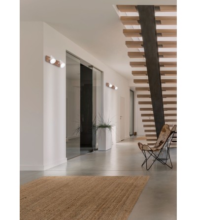 REGLETA MIKO BLANCO 2L GU10 MADERA